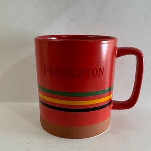 Pendleton Rainier National Park Striped Mug Ceramic Coffee Cup Large 18oz EUC